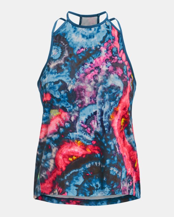 Women's UA Iso-Chill Strappy Tank, Blue, pdpMainDesktop image number 4